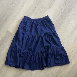 B Fashions Navy Blue Tiered Skirt